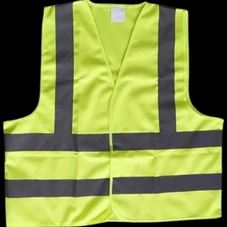 LARGE: HIGH-GLOSS REFLECTIVE SAFETY VEST WITH CE CERTIFICATE YELLOW