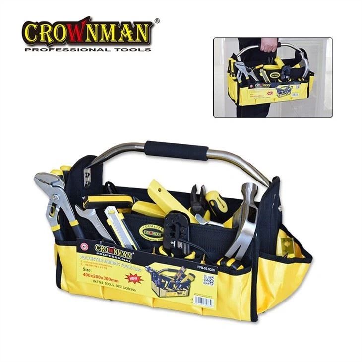 POLYESTER FARBRIC FOLDABLE TOOL BAG 16"