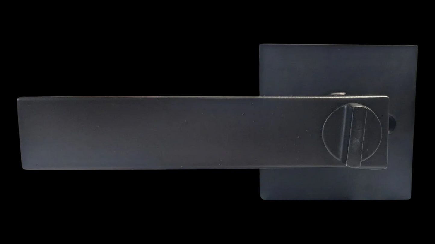 DOOR LEVERSET PRIVACY TYPE ALUM MATT BLACK