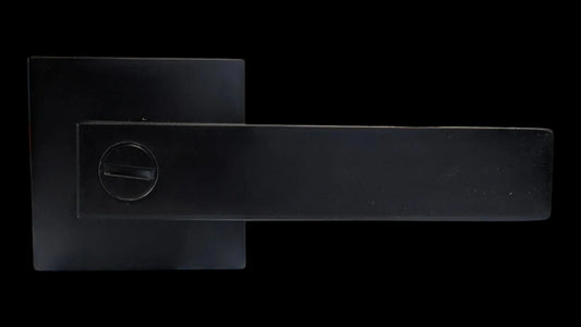 DOOR LEVERSET PRIVACY TYPE ALUM MATT BLACK