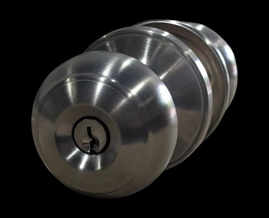 DOOR KNOB WITH LOCK ENTRANCE TYPE SATIN NICKEL