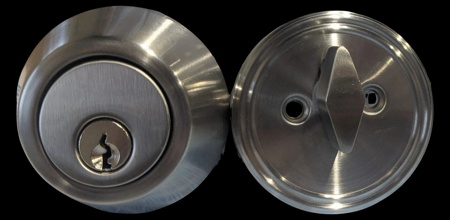 DEAD BOLT LOCK ENTRANCE TYPE SATIN NICKEL