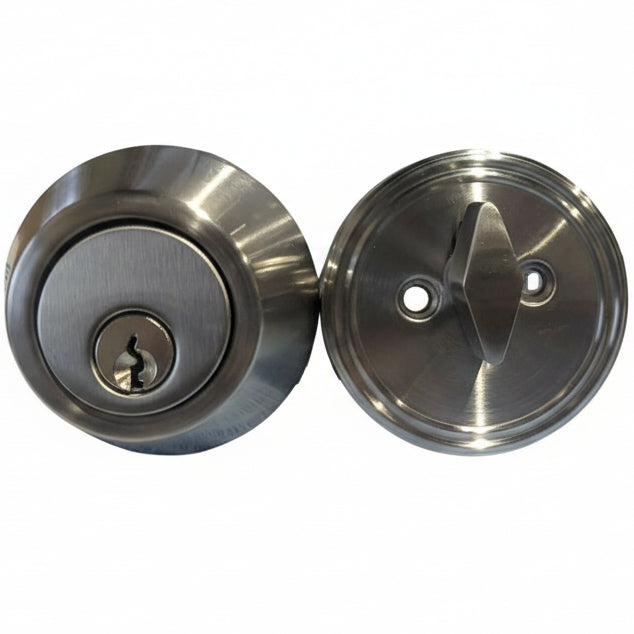 DEAD BOLT LOCK ENTRANCE TYPE SATIN NICKEL