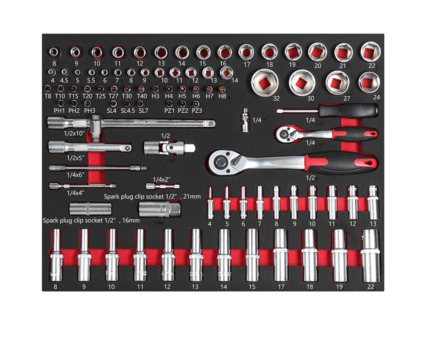 INDUSTRIAL HAND TOOL SET 90PC