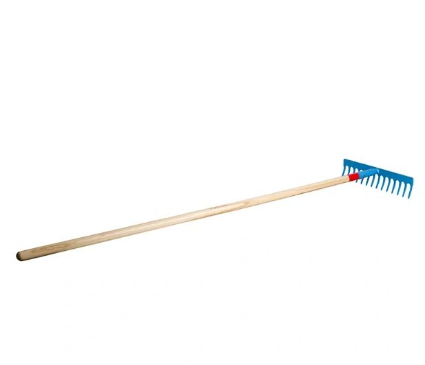 GARDEN RAKE 14TEETH WITH WOODEN HANDLE 1450MM