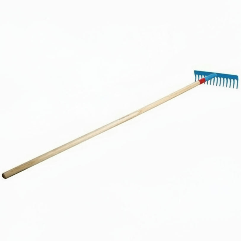 GARDEN RAKE 14TEETH WITH WOODEN HANDLE 1450MM