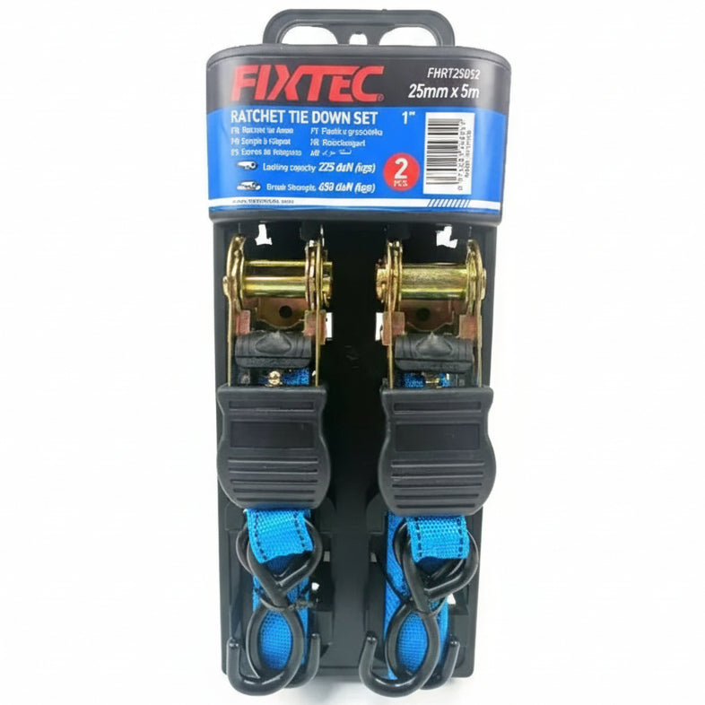 2PCS RATCHET TIE DOWN SET 1"*5M