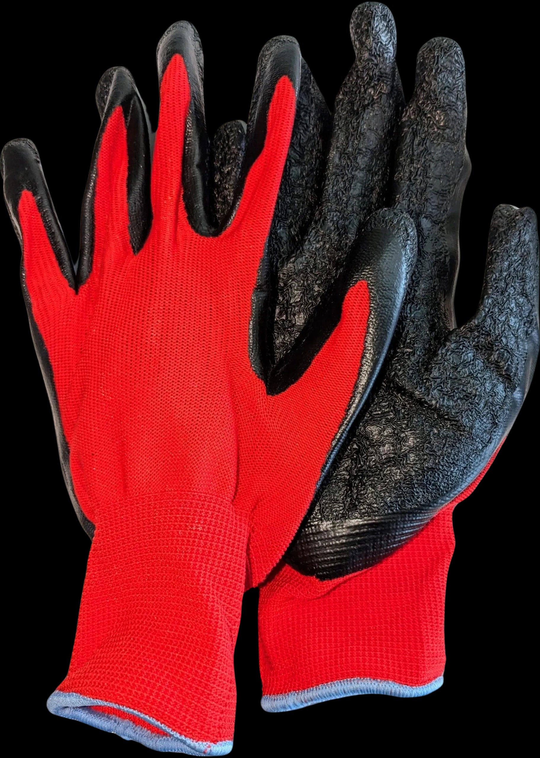 LATEX CRINKLE GLOVES RED MEDIUM (PER PAIR)