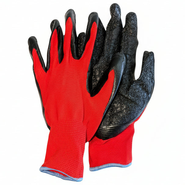 LATEX CRINKLE GLOVES RED MEDIUM (PER PAIR)
