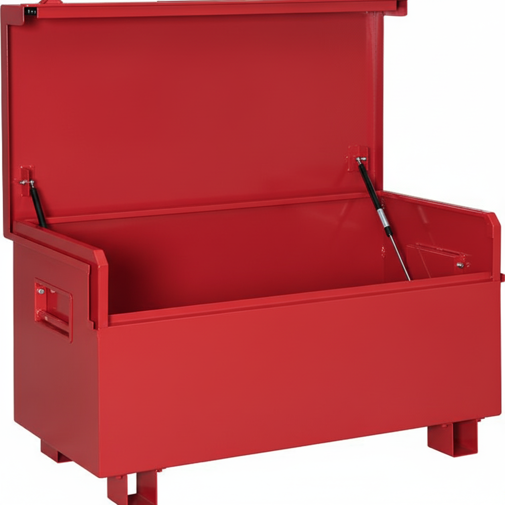 METAL JOB SITE BOX 44X24X24IN RED