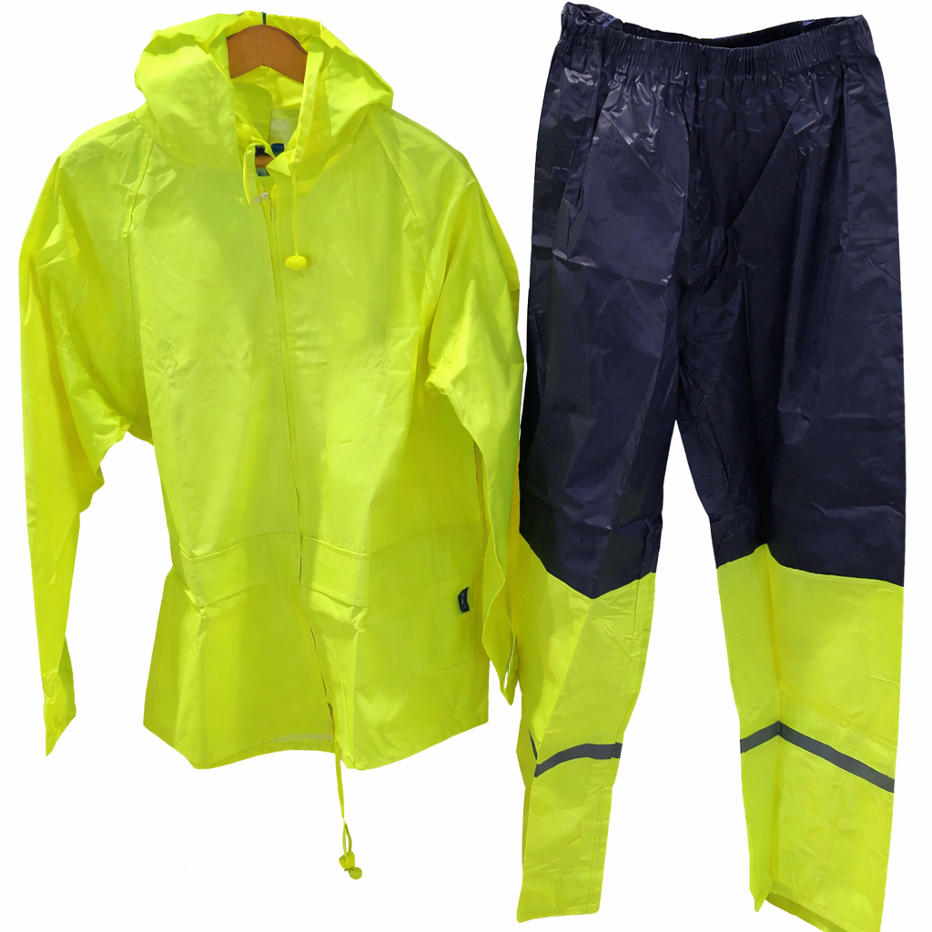 POLYESTER RAIN SUIT - GREEN 2XL