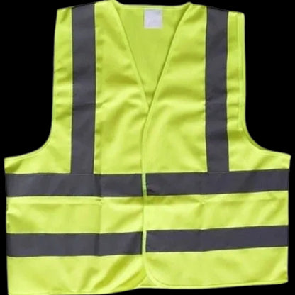 LARGE: HIGH-GLOSS REFLECTIVE SAFETY VEST WITH CE CERTIFICATE YELLOW
