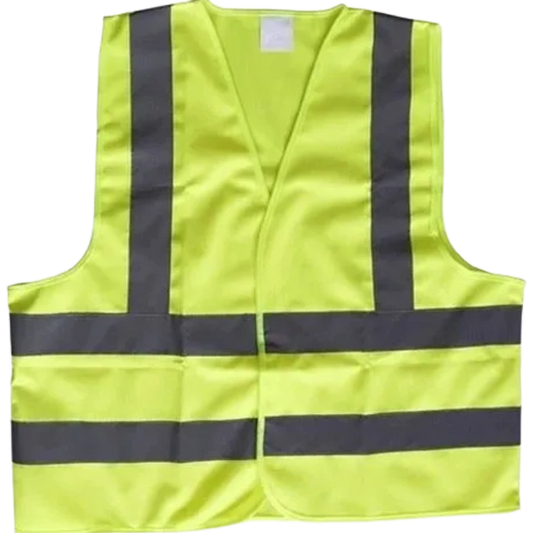 LARGE: HIGH-GLOSS REFLECTIVE SAFETY VEST WITH CE CERTIFICATE YELLOW