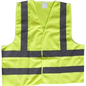 LARGE: HIGH-GLOSS REFLECTIVE SAFETY VEST WITH CE CERTIFICATE YELLOW
