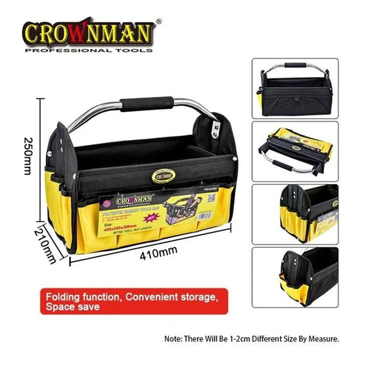 POLYESTER FARBRIC FOLDABLE TOOL BAG 16"