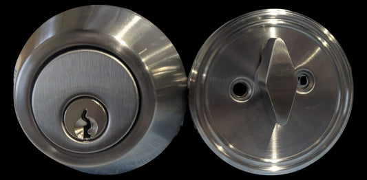 DEAD BOLT LOCK ENTRANCE TYPE SATIN NICKEL