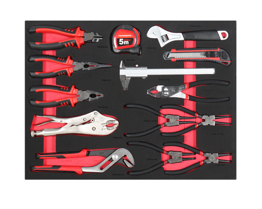 PLIERS AND MEASURING SET 14PC