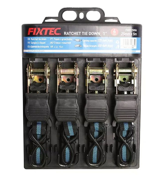 4PCS RATCHET TIE DOWN SET 1"*5M