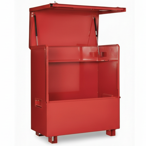 METAL JOBSITE BOX 44X24X50IN RED