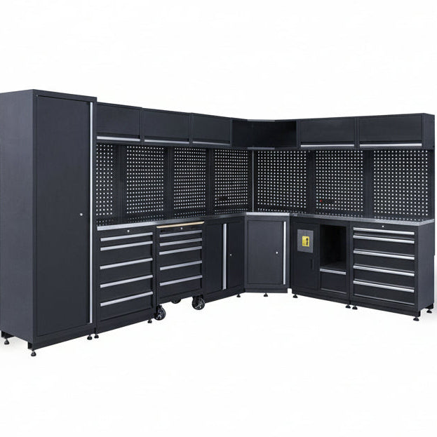CORNER TOOL CABINET WORKBENCH 135IN + 85IN
