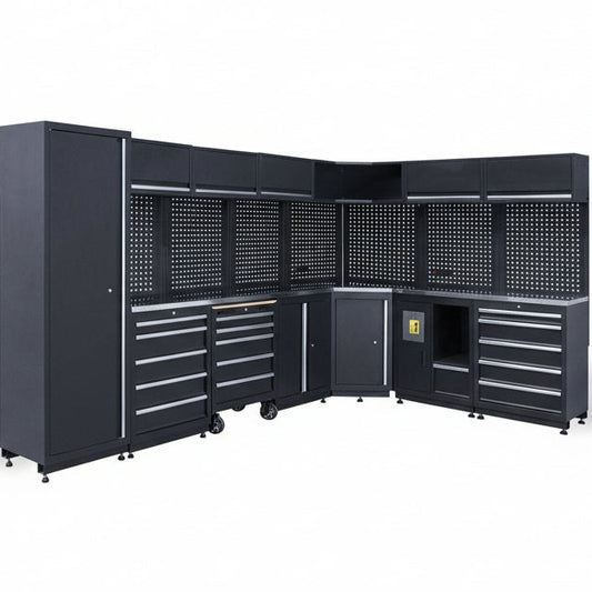 CORNER TOOL CABINET WORKBENCH 135IN + 85IN