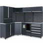 CORNER TOOL CABINET AND METAL TOOLBOX 68IN + 85IN