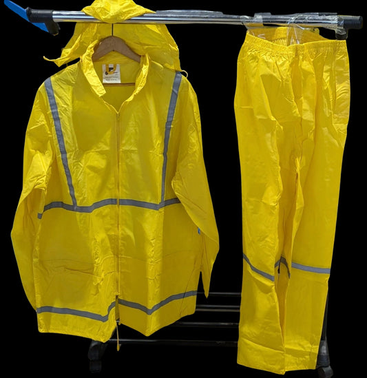 RAIN JACKET - YELLOW 4XL REFLECTIVE