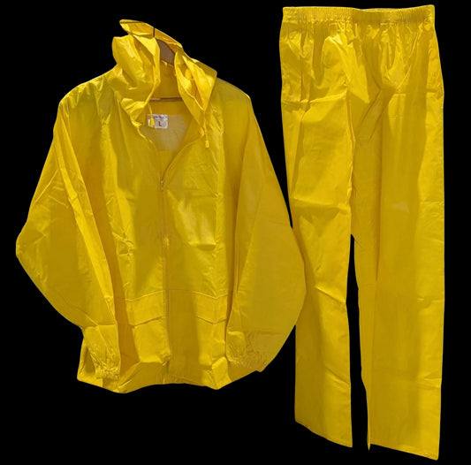POLYESTER RAIN SUIT - YELLOW MEDIUM