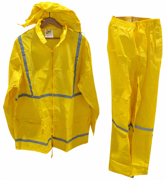 RAIN SUIT - YELLOW XLARGE REFLECTIVE