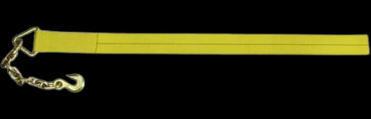 3"X30FT WINCH STRAP WITH CHAIN HOOK NO LOGO