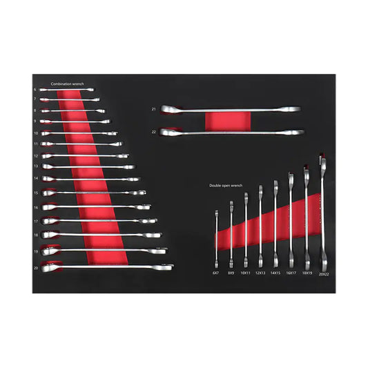 COMBINATION & OPEN END WRENCH SET 25PC