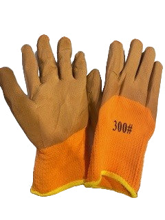 LATEX FOAM GLOVES ORANGE LARGE (PER PAIR)