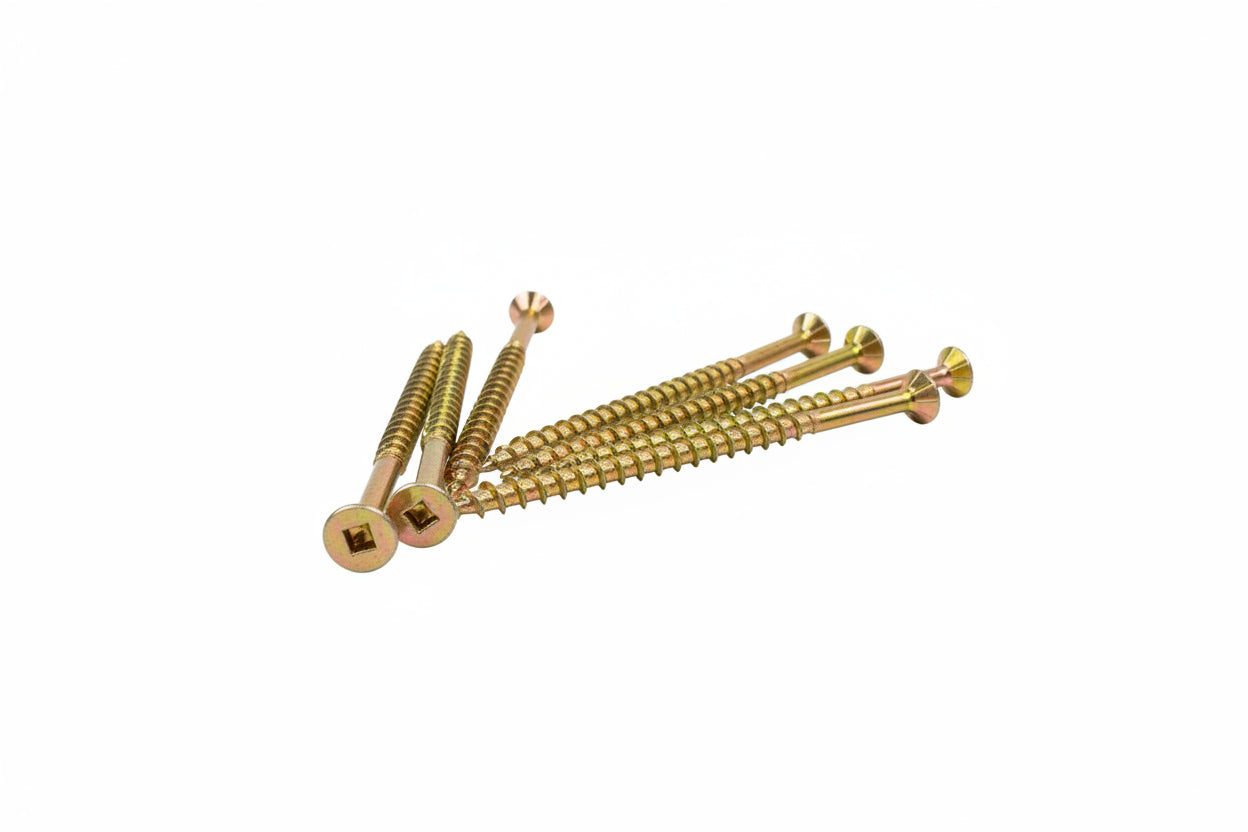 WOOD SCREW #10X3-1/2" FLAT HEAD SQUARE DRIVE 20LBS/BUCKET