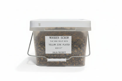 WOOD SCREW #10X3" FLAT HEAD PHILIP DRIVE 20LBS/BUCKET